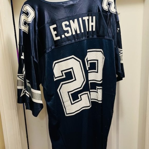 Dallas Cowboys Emmitt Smith Vintage Football Jersey Starter XL(52) Away Blue#22 - Picture 4 of 4